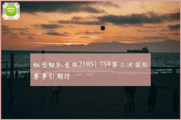 秘密鲸队晋级26MSI TSW第三次国际赛事引期待